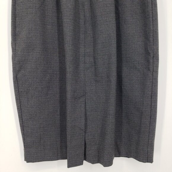 Zara Houndstooth Plaid Sheath Dress S Cap Sleeves Work Career Black Gray - Picture 7 of 8